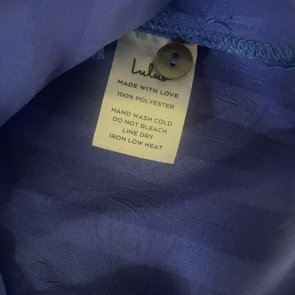 NWT Lulu’s Women's Blue Striped Button-Up Top size XL - Picture 9 of 9